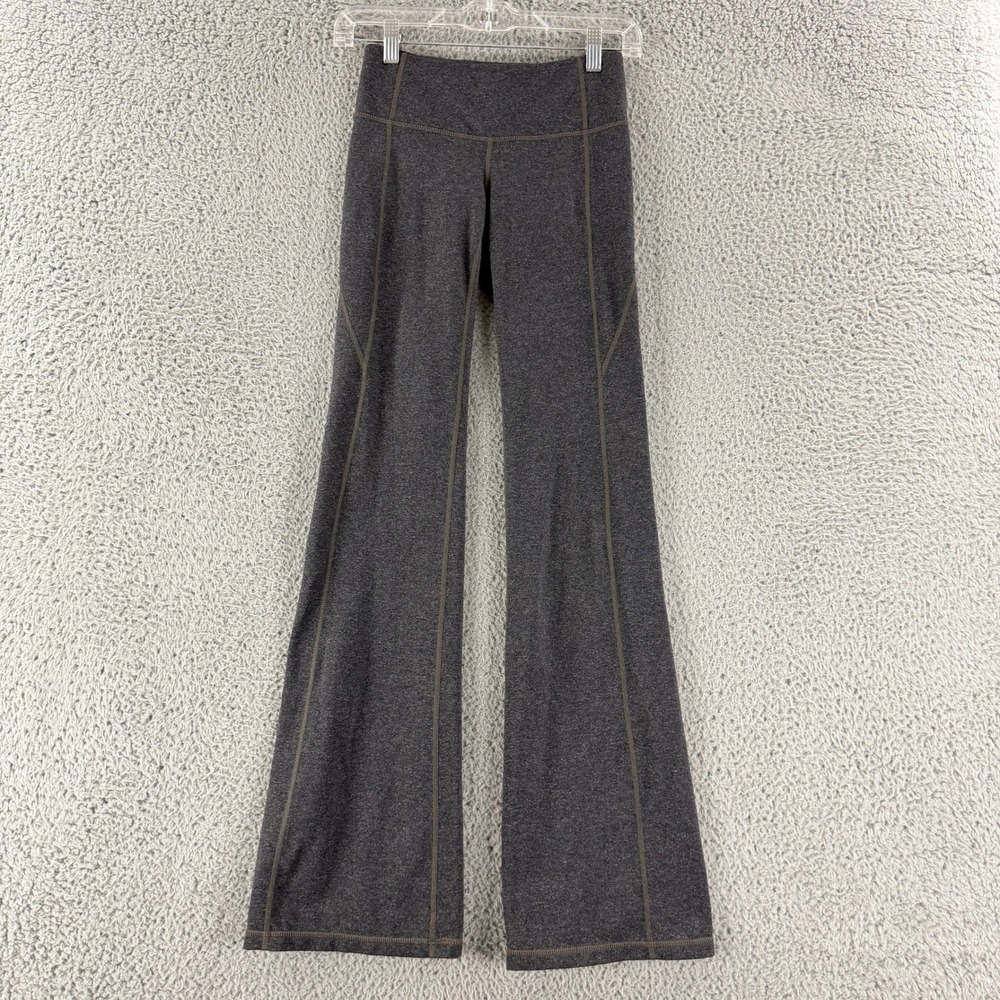 Athleta Flare Yoga Pants Womens XS Gray‎ Heather Supplex Lycra 903795-05 Bootcut